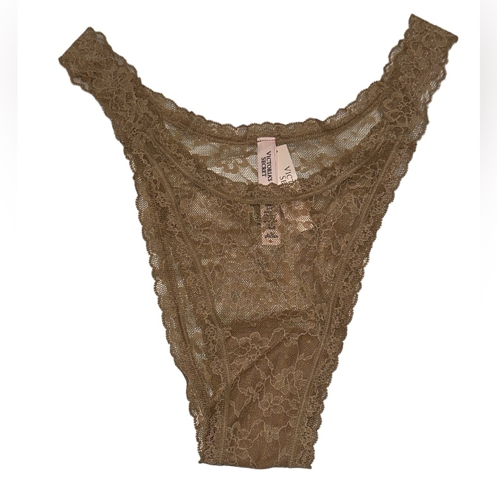Victoria’s Secret Lace Brazilian Slip Panty – Nude Tan